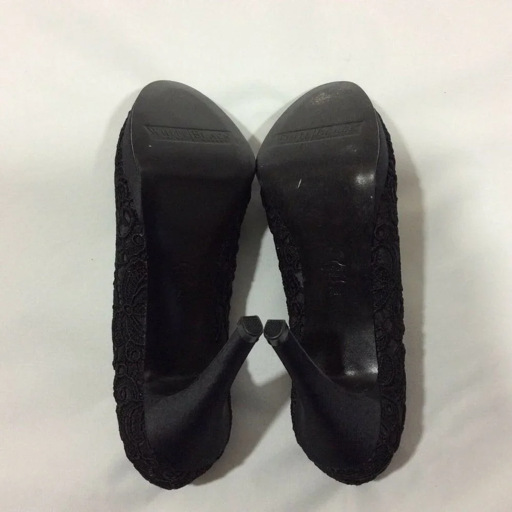 White House Black Market Black High Heel Shoes‎ Evening Cocktail Party Wedding
